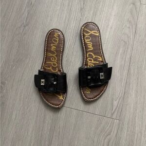 Sam Edelman Black Slide Mules with Buckle